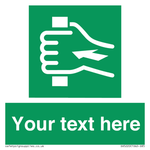 Custom Push Bar Sign